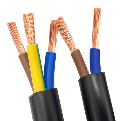 عازل PVC 4 قلب 15mm 25mm 4mm 6mm النحاس مرنة قلب كابل الطاقة الكهربائية