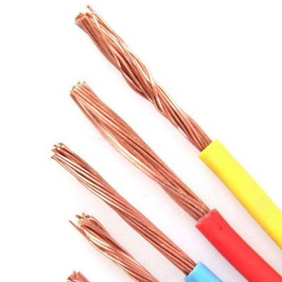 كابلات الأسلاك المسطحة من النحاس من PVC H07V-R/B07V-U/BV/BVR للصناعات الصناعية ذات النواة الواحدة