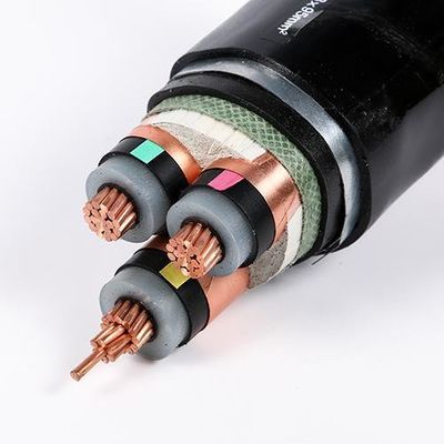 أسود 110kV XLPE كابل تحت الأرض عالي الجهد 50mm للبناء