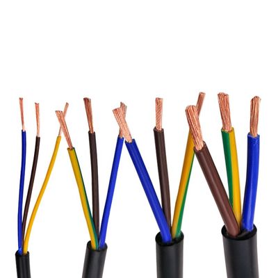 4 نواة عازلة PVC كابل RVV مرن بقطر 4mm وموصول نحاس متعرج