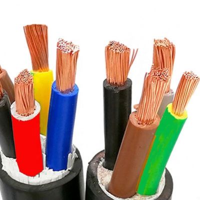 4 النواة 1.5MM 2.5MM 4MM 6MM الجهد المنخفض PVC عازل ومغطى أسلاك الطاقة الكهربائية