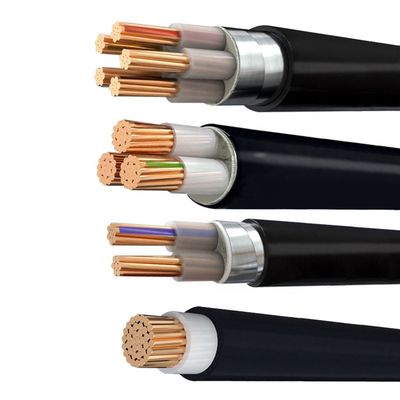 مواد العزل PVC الموصلات النحاسية المتعرجة 0.6/1kV YJV كابل كهربائي لكل متر