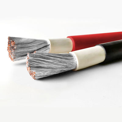 PV1-F كابل شمسي 1x4mm 6mm أسلاك الهالوجين الصفراء منخفضة التدخين للجهد المنخفض h05vv-f