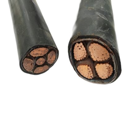 سترة PVC NYY 4x25mm2 XLPE عزل كابل الطاقة النحاسي الموصل للجهد المنخفض 12 فولت