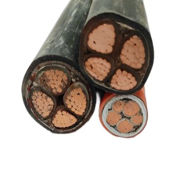 0.6 / 1kv YJV كابل طاقة النحاس الصناعي منخفض الجهد من ثلاثة نواة للحجم المخصص